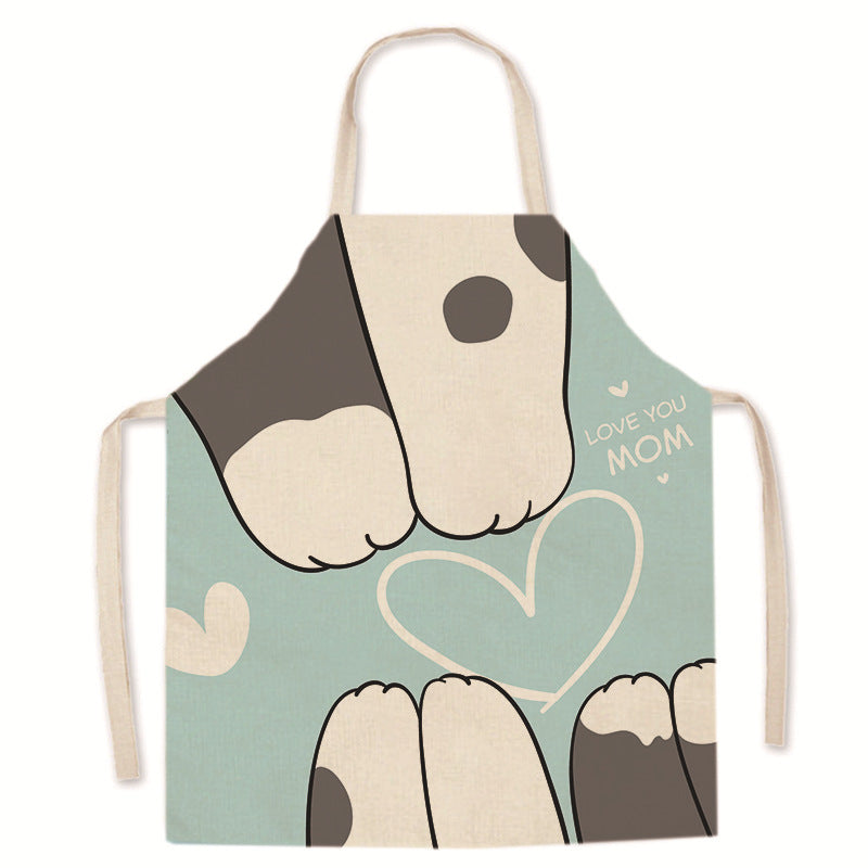 Wholesale Mother's Day Printed Apron Anti-Stain Linen Apron Home