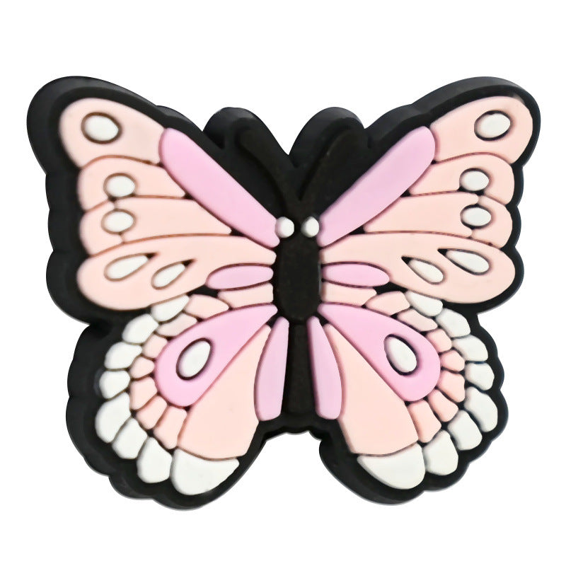 Wholesale Random 100pcs Flower Butterfly Beaded Children' s Pendant Decoration Focal Beads