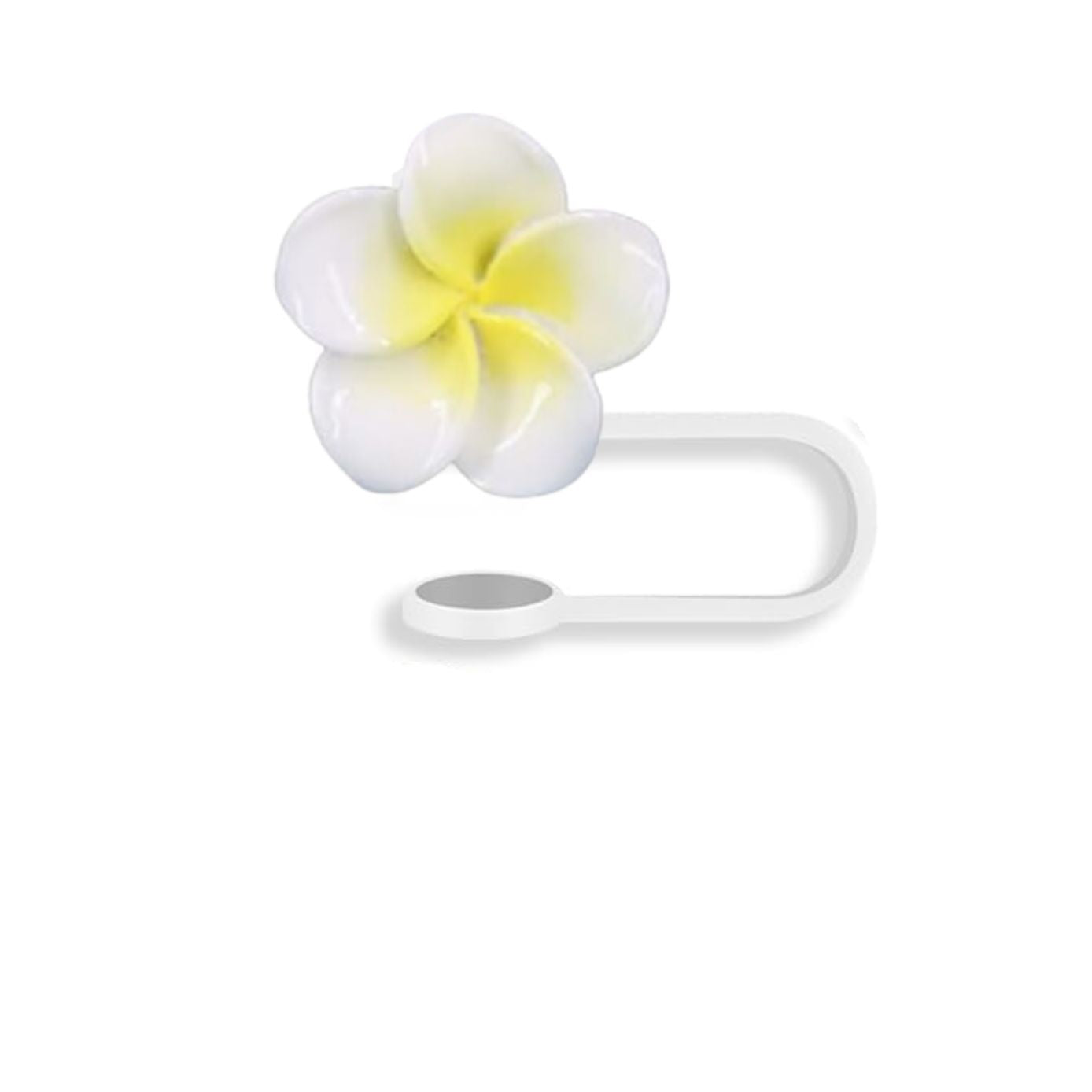 Wholesale 5pcs  Resin flower silicone straw dust cover 10mm