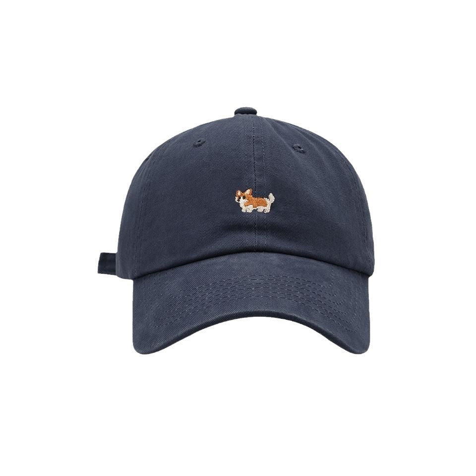 Wholesale Cartoon Corgi Embroidery Soft Top Baseball Cap