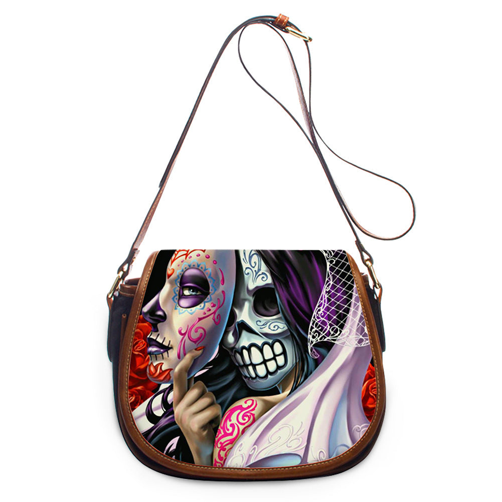 Bolsa de mensajero de la calavera calavera calavera al por mayor PU