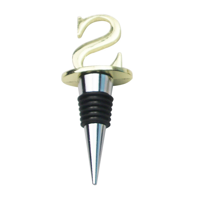 Wholesale Zinc Alloy 26 English Letter Wine Stopper Bottles