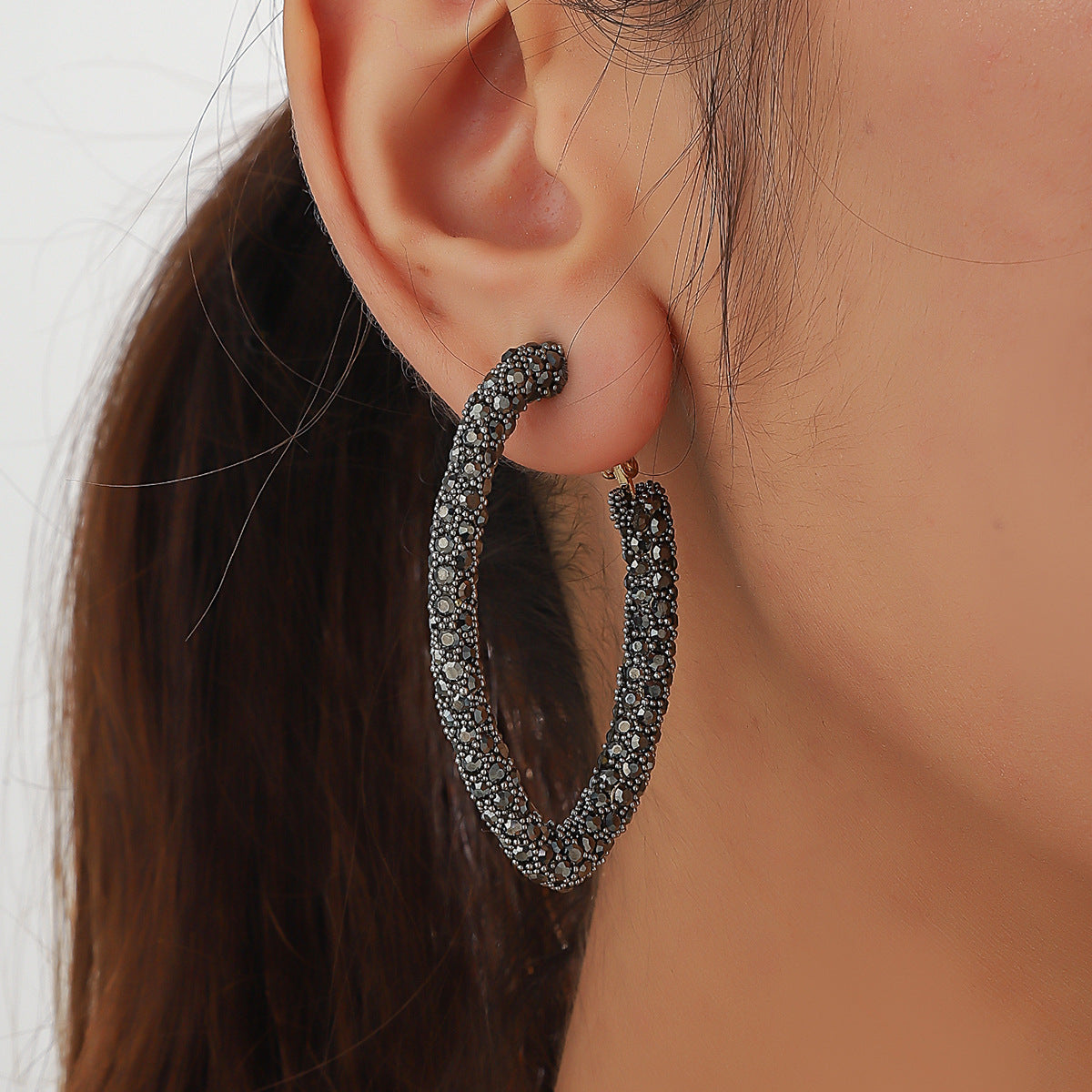 Wholesale Rainbow Colored with Diamonds Blingbling Alloy Earrings