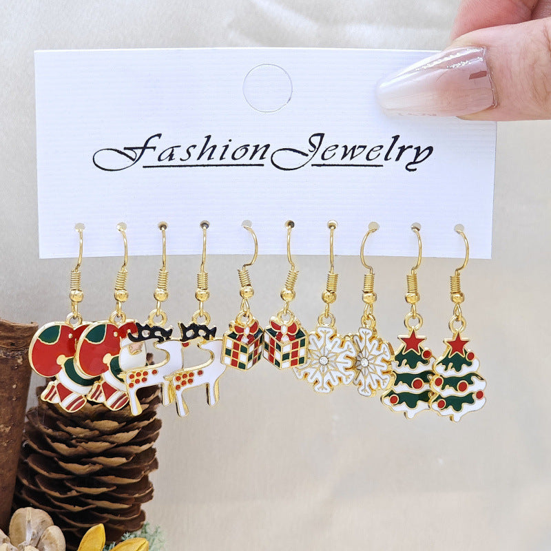 Wholesale Alloy Snowman  Gift Earrings