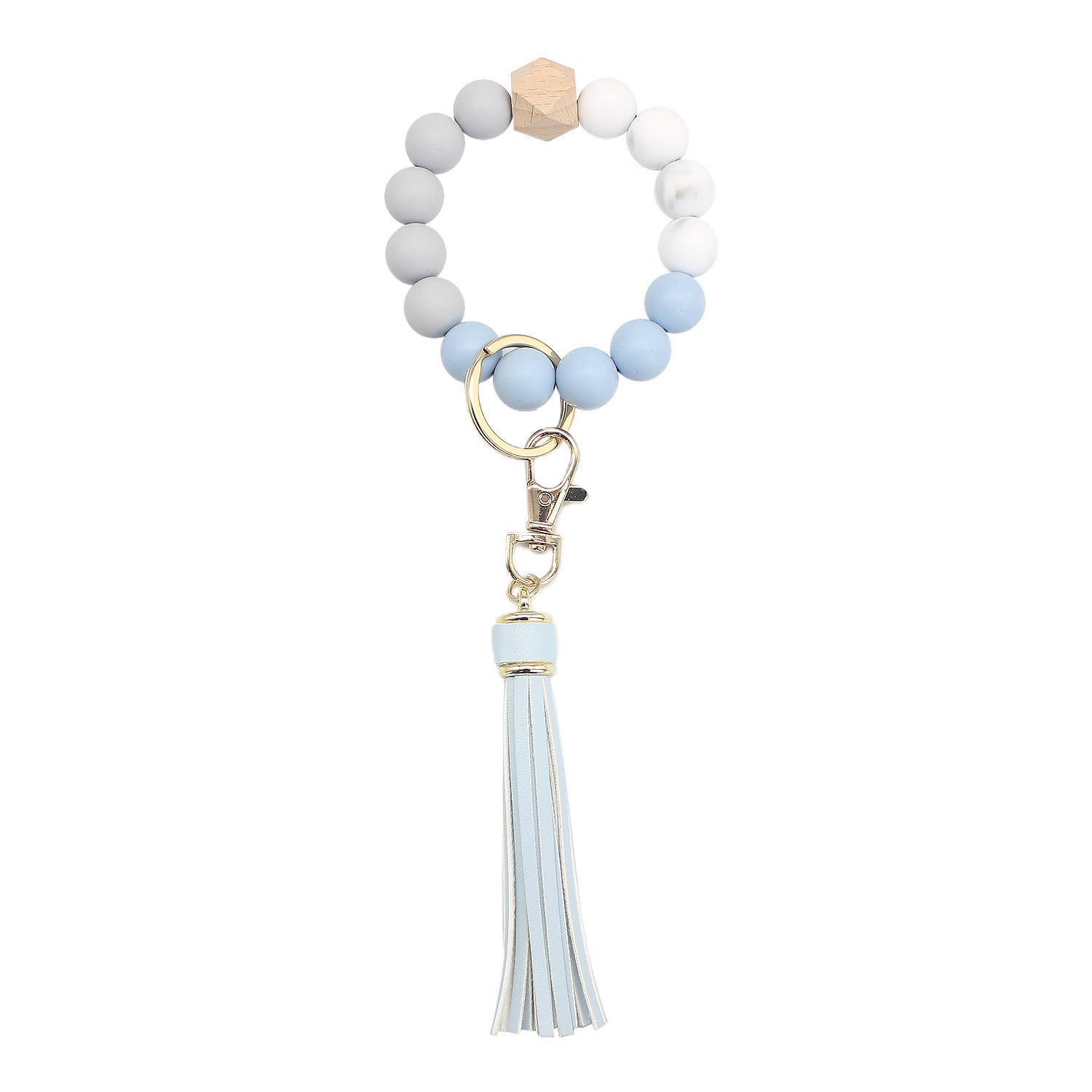Wholesale Tassel Wood Beads Silicone Beads Wrist Keychain