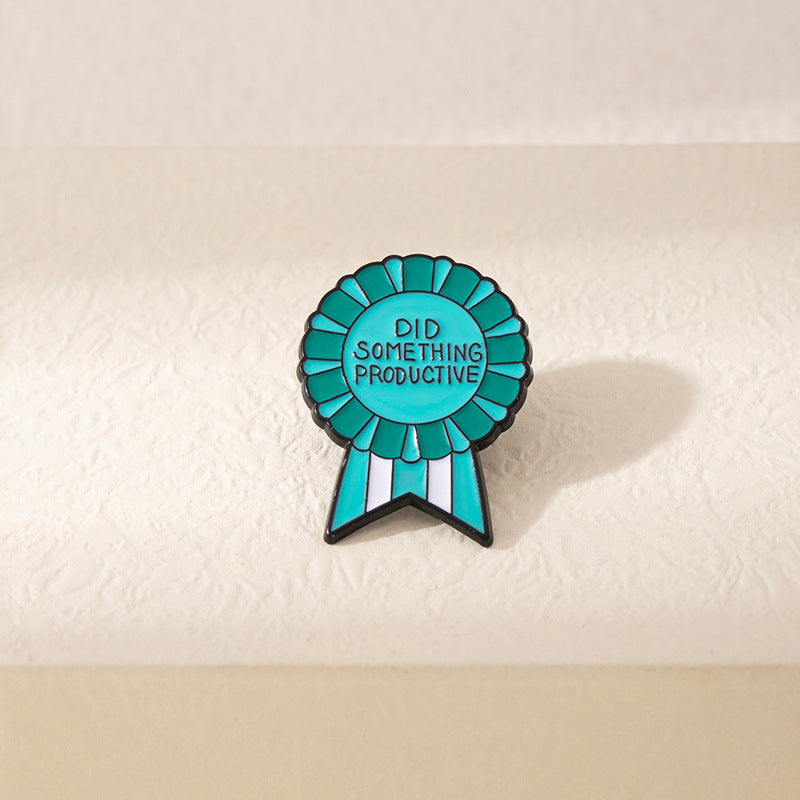 Wholesale Colorful Alloy Enamel Letter Badge Brooch