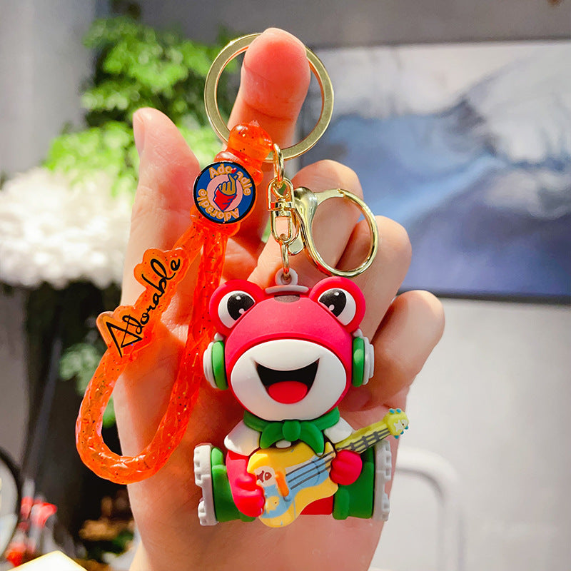 Wholesale Cute Frog PVC Doll Keychain
