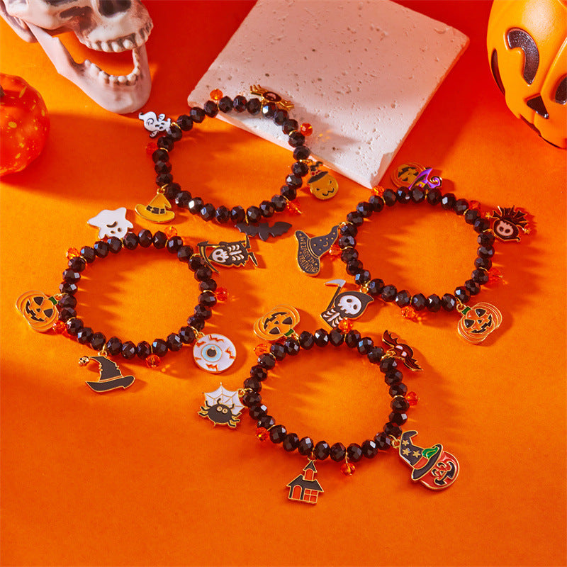 Wholesale  Pumpkin Ghost Beaded Bracelet