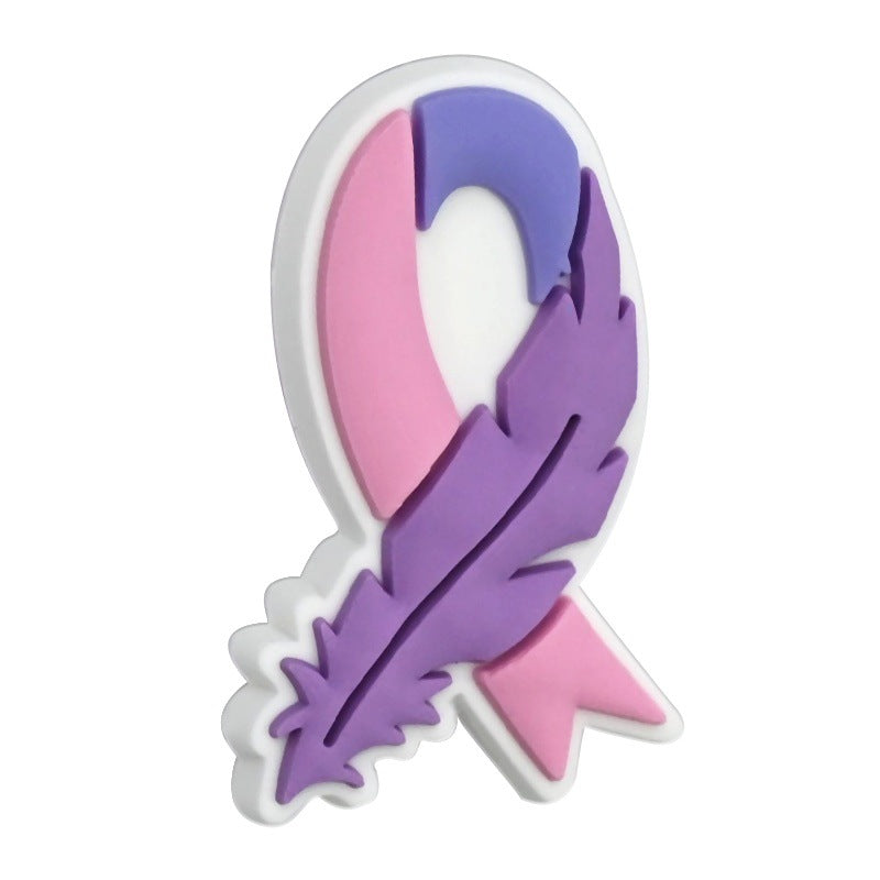 Wholesale Random 100pcs Colorful Ribbon Beads PVC Soft Rubber Beads Focal Beads