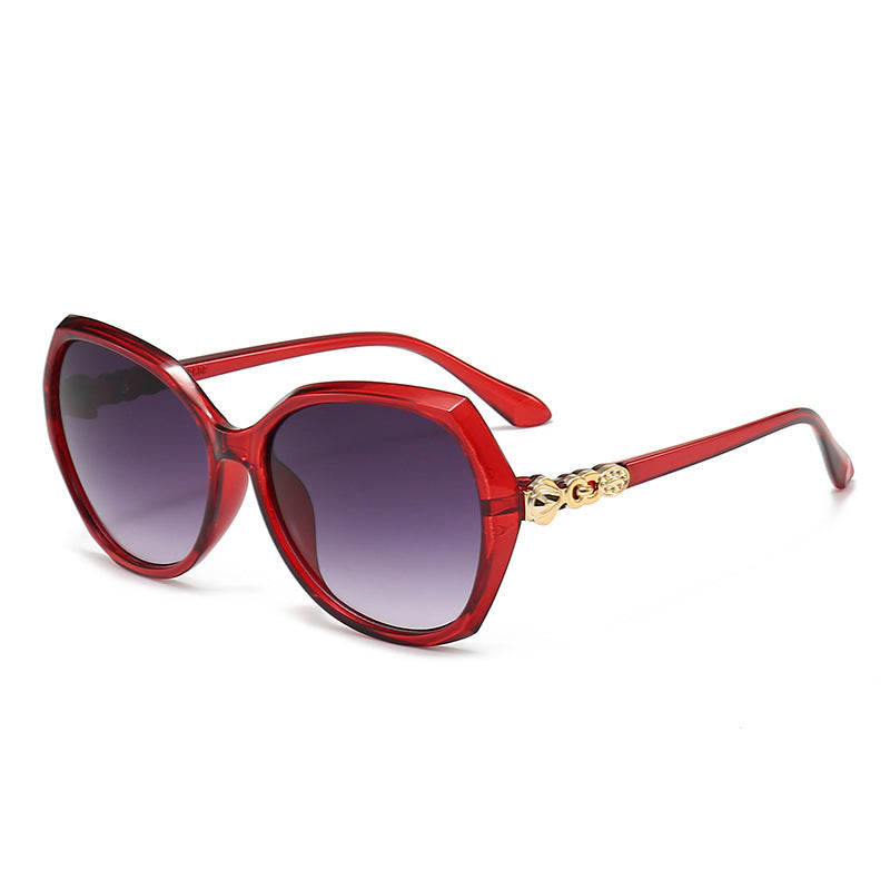 Wholesale Round face large frame sun glasses outdoor driving sunglasses