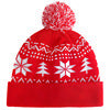 Wholesale Pom Pom Folded Jacquard Christmas Beanie
