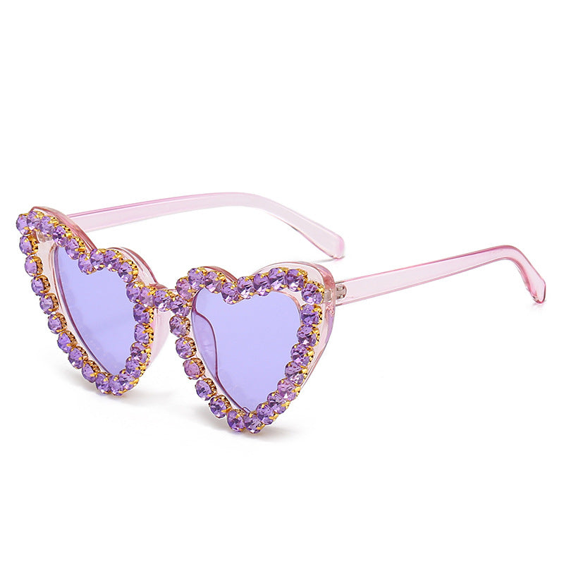 Wholesale Personalized Love Diamond PC Sunglasses