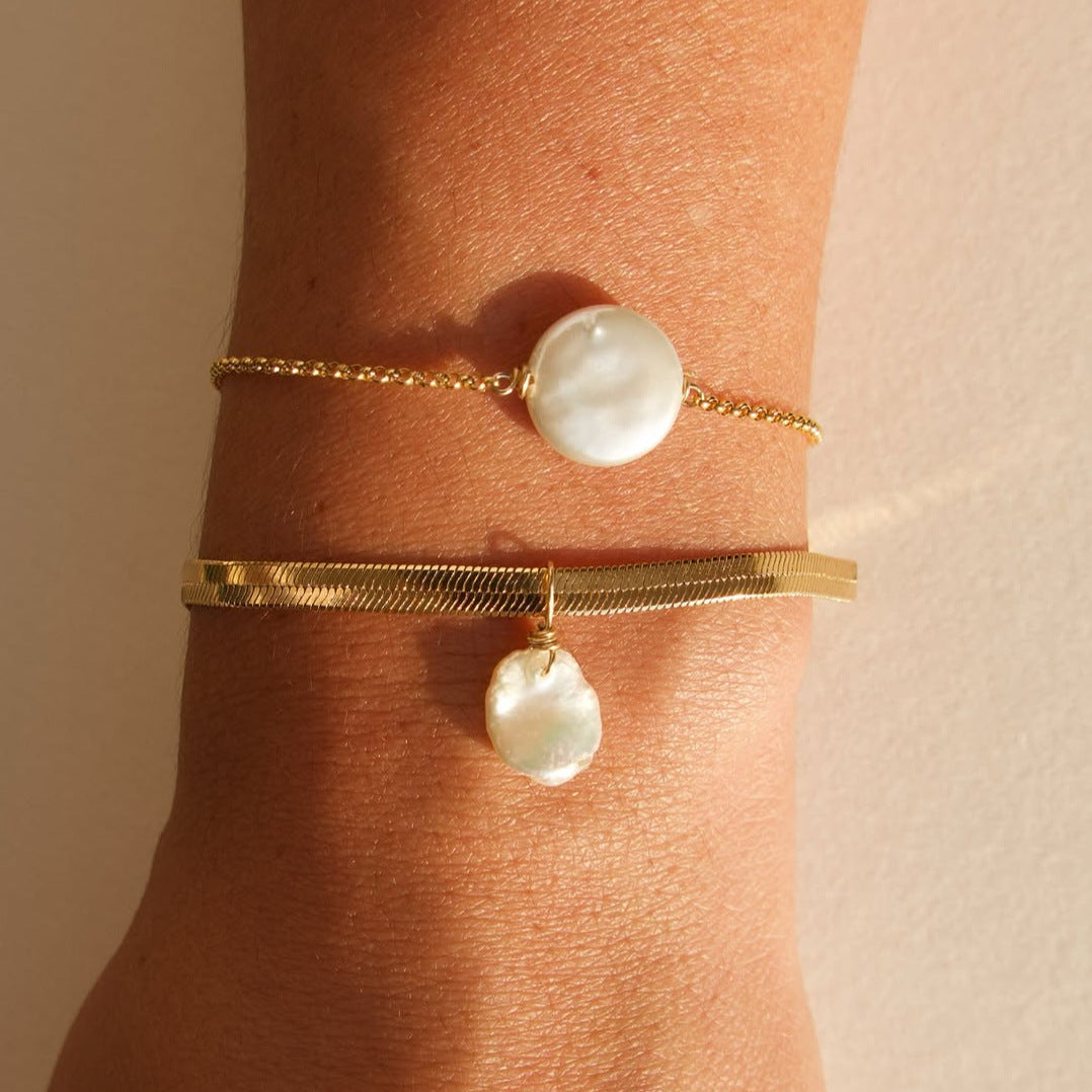 Wholesale Irregular Baroque Pearl Bracelet Light Luxury  Freshwater Pearl Bracelet for Women