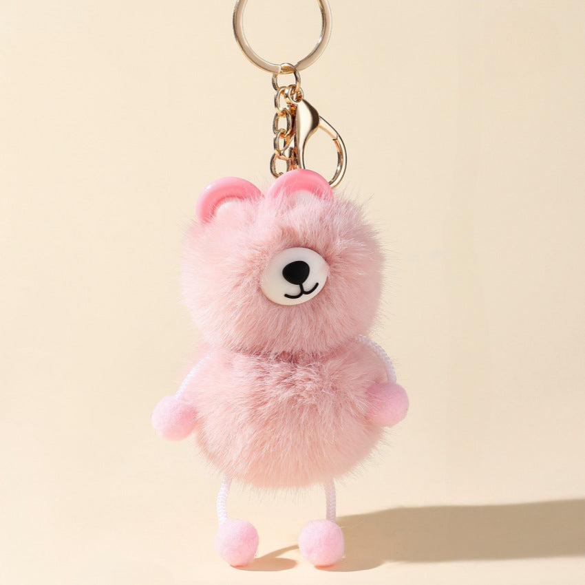 Wholesale Cute Fur Ball Raccoon Keychain