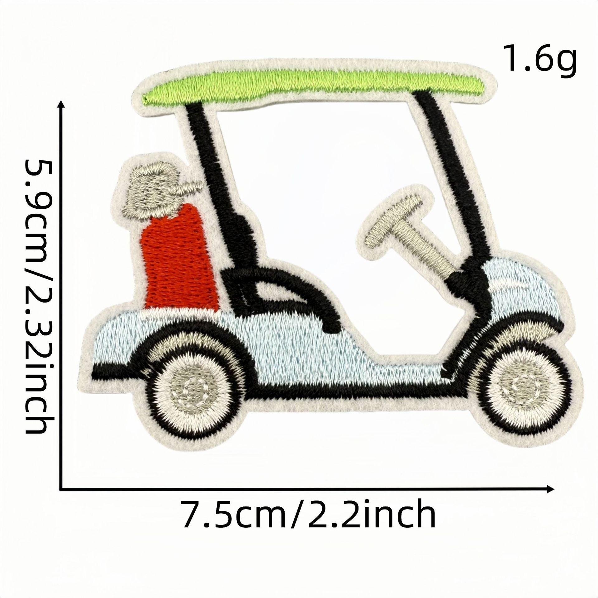 Wholesale Cartoon Golf Embroidered Iron On Patch Green Decorative Cloth Patch For Clothing Bags And DIY Crafts