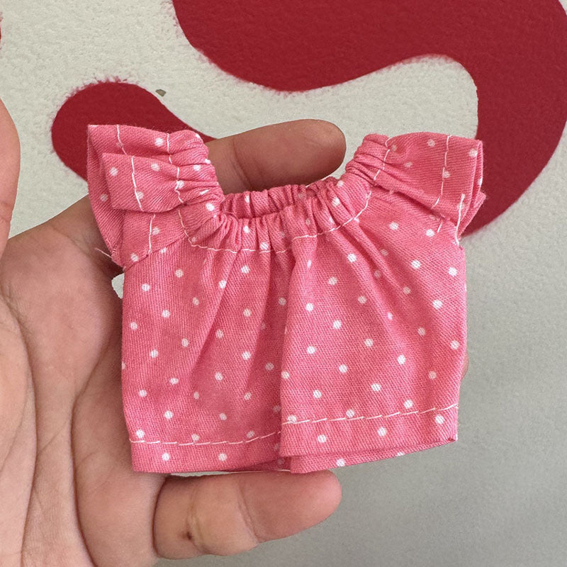 Wholesale Little Skirt  Can Wear Floral Dress 10cm Pendant Doll Clothes Accessories