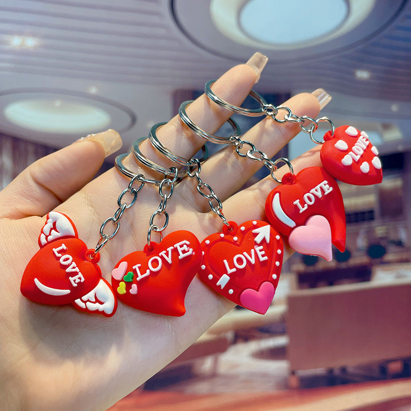 Wholesale PVC LOVE Heart Keychain