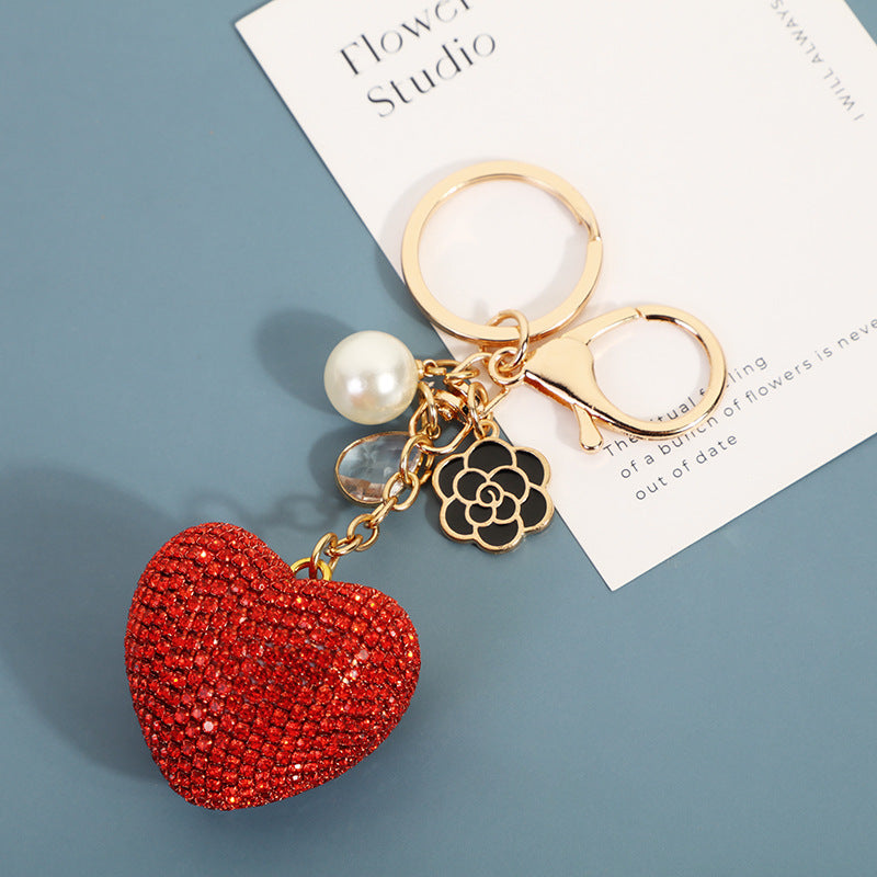Wholesale Metal Rhinestone Love Keychain