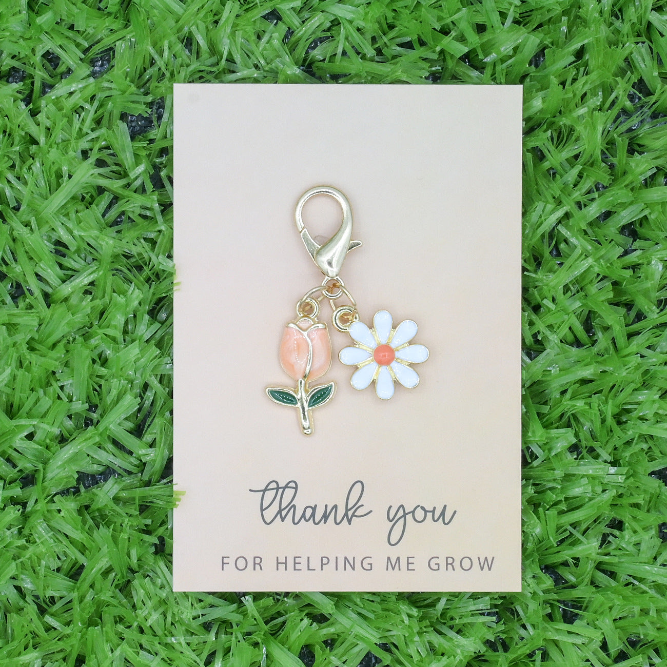 Wholesale Colorful Tulip Sunflower Alloy Keychain