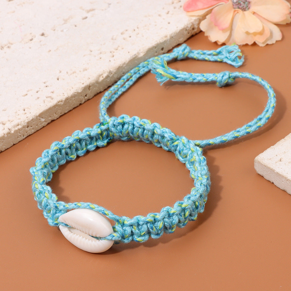 Brazalete trenzado de alambre de concha de concha al por mayor