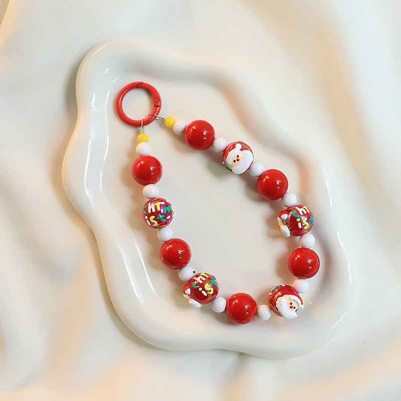 Wholesale 10pcs Christmas Beaded Keychain