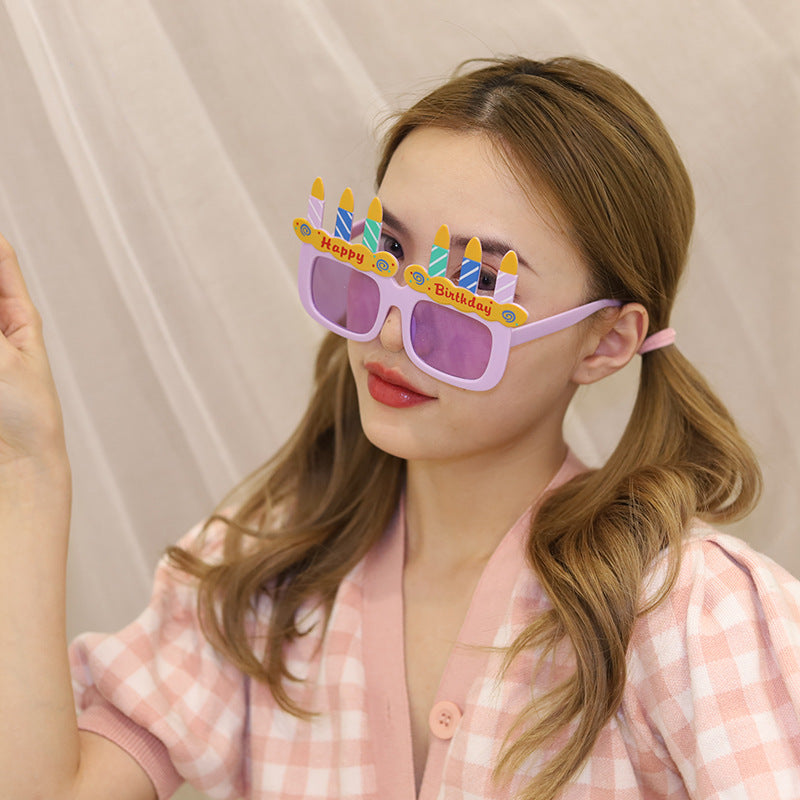 Wholesale ABS Birthday Party Decorative Glasses