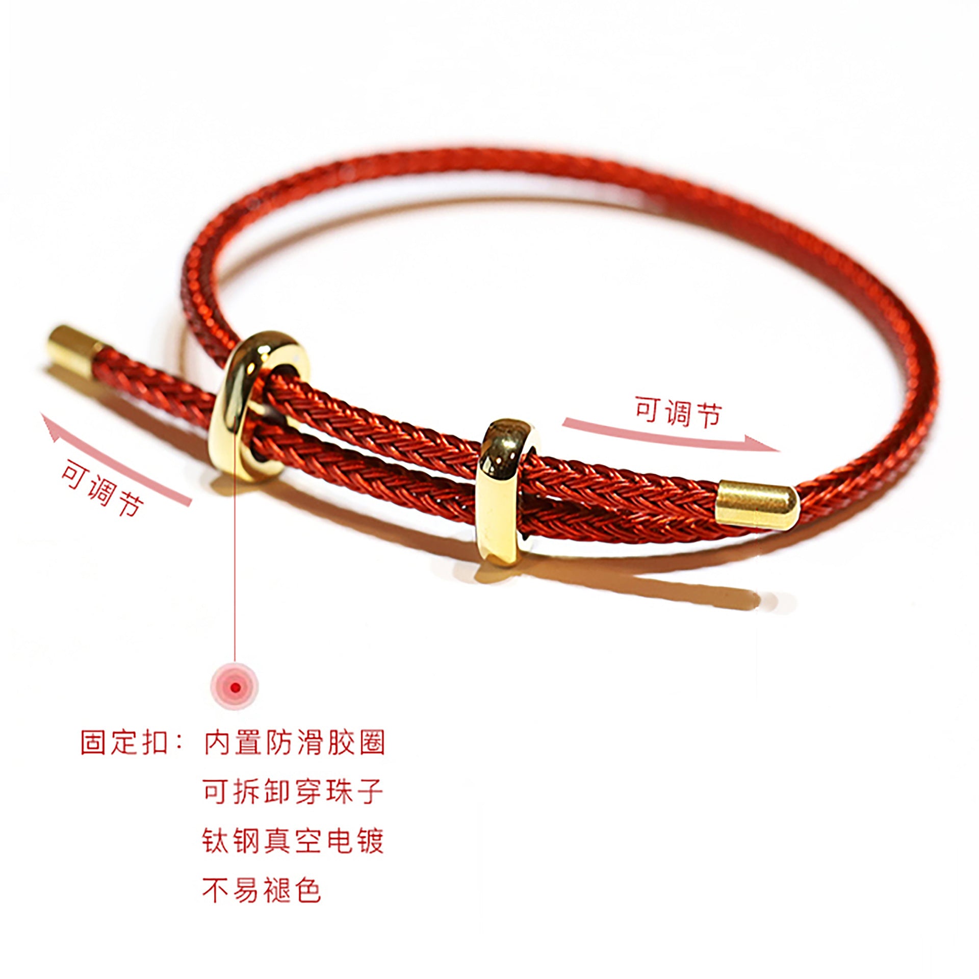 Wholesale Adjustable Steel Wire Bracelet with Figure Buckle