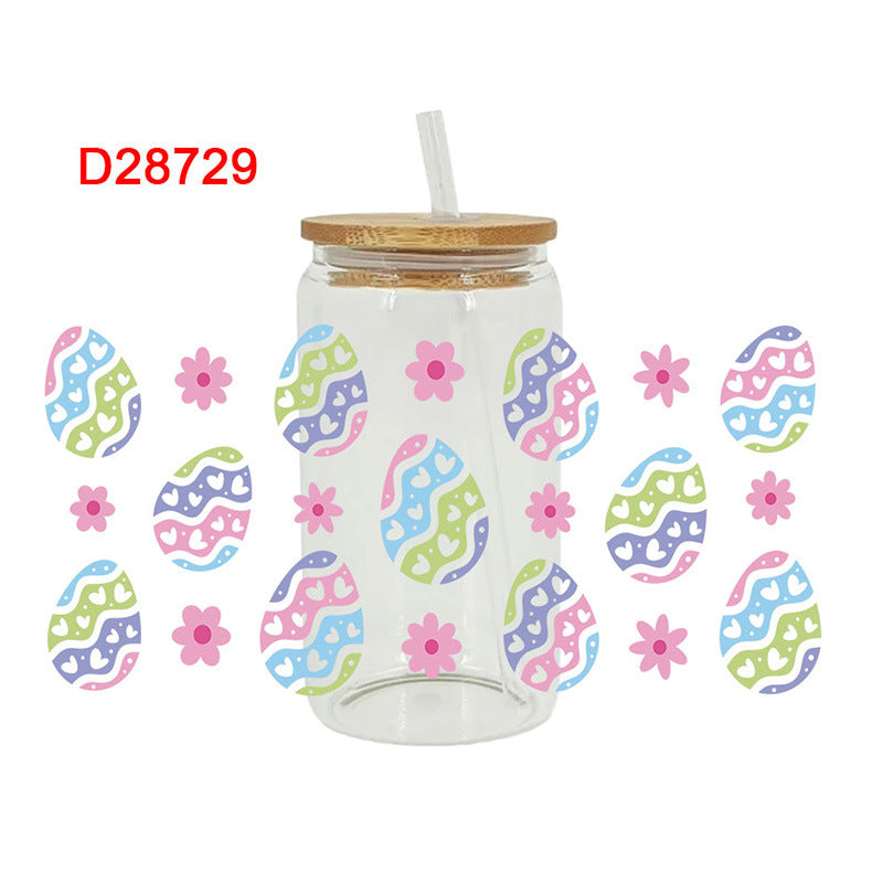Wholesale Easter Game Machine Rabbit Easter Egg 16oz Cup UV DTF Wraps