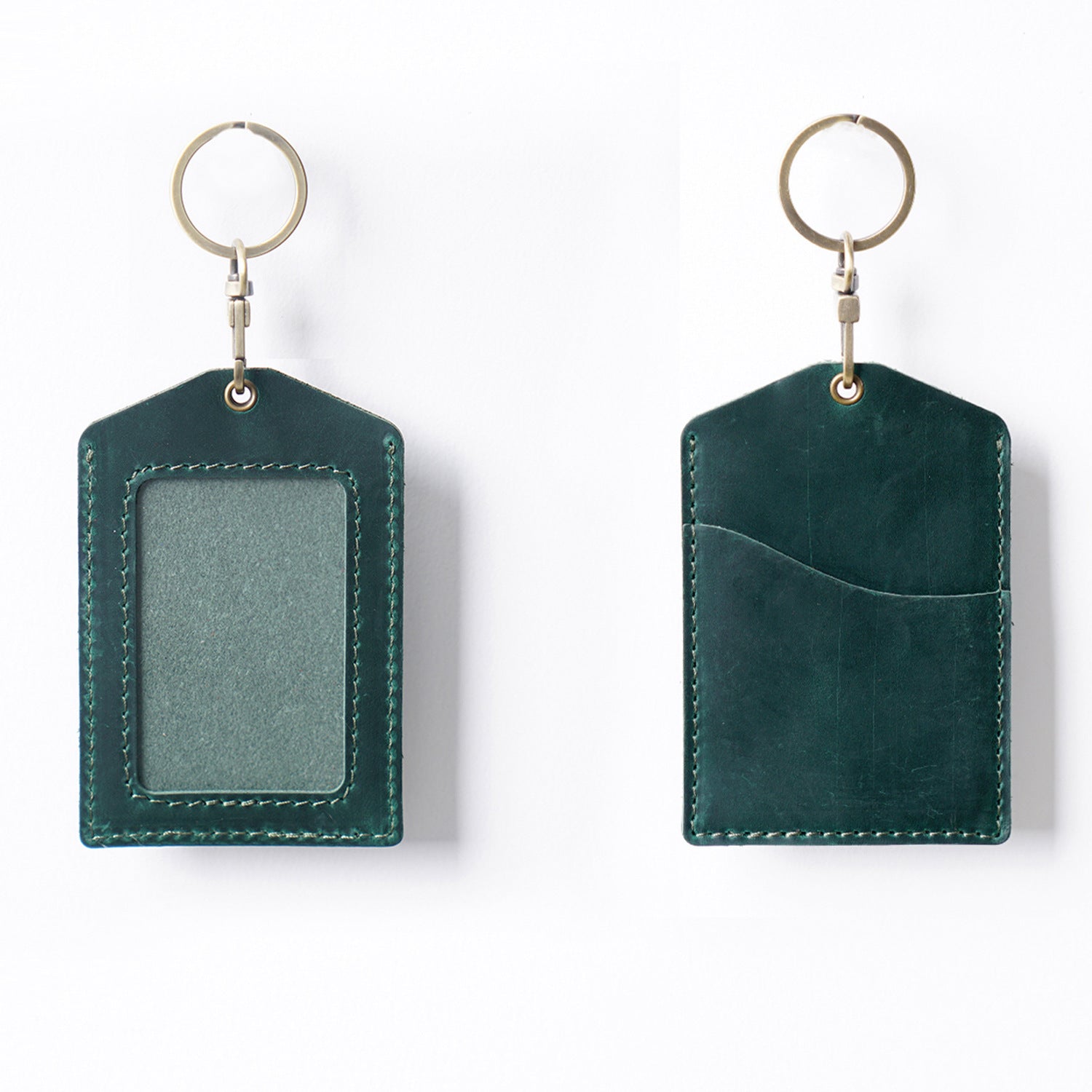 Wholesale Cowhide ID Holder Leather Keychain