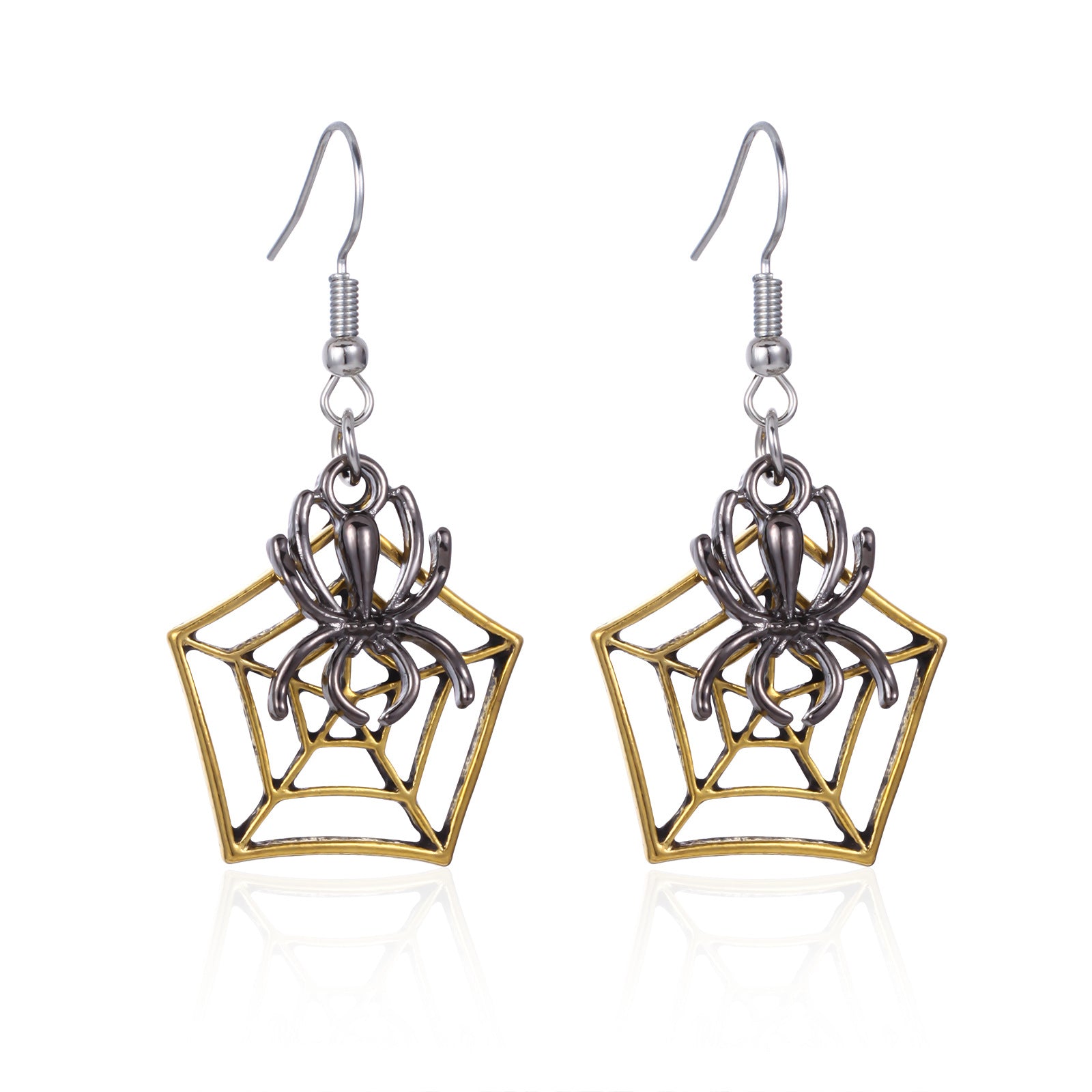 Wholesale Handmade Acrylic  Earrings Skull  Web Bat Design Trendy Jewelry Accessory For Party