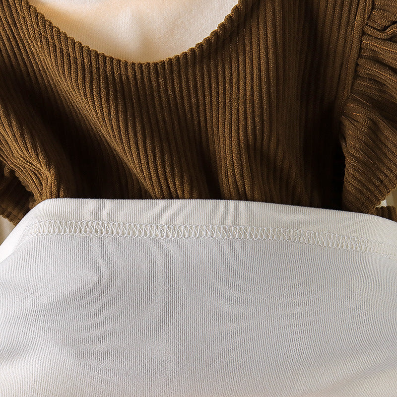 Wholesale Creative Simple Brown Fake Two-piece Set Baby Clothes