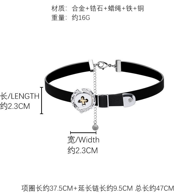 Wholesale Black Butterfly Hip Hop Hottie Personalized Pearl Necklace