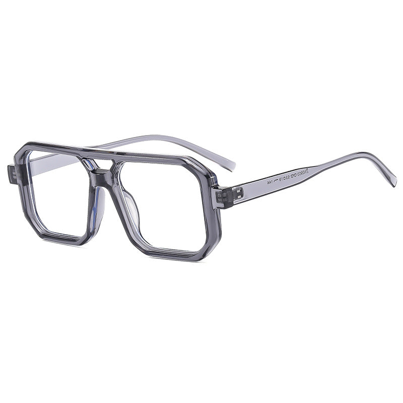 Wholesale Retro Pilot Double Beam Large Frame Sunglasses