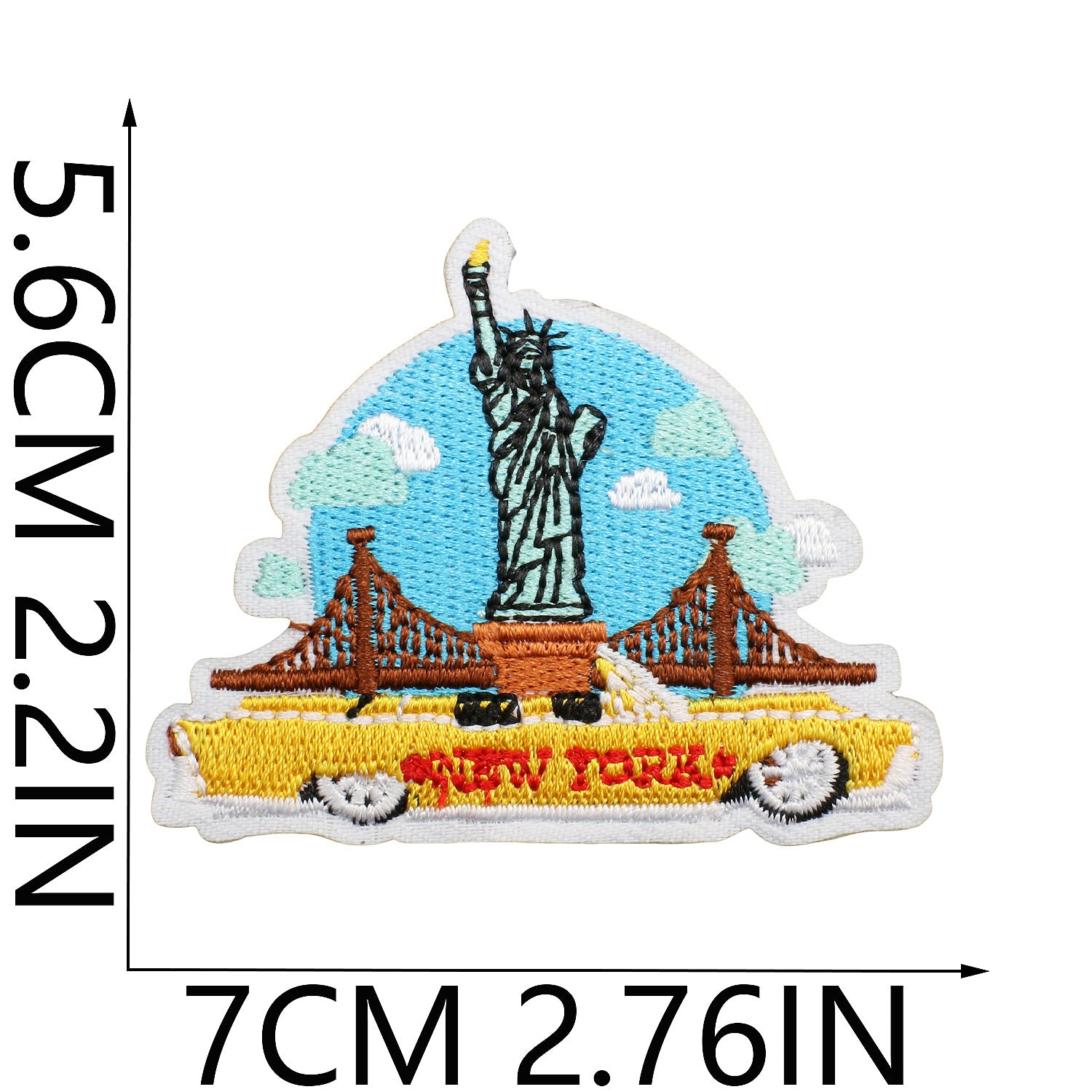 Wholesale Statue of Liberty Independence Flag Embroidery DIY Patches