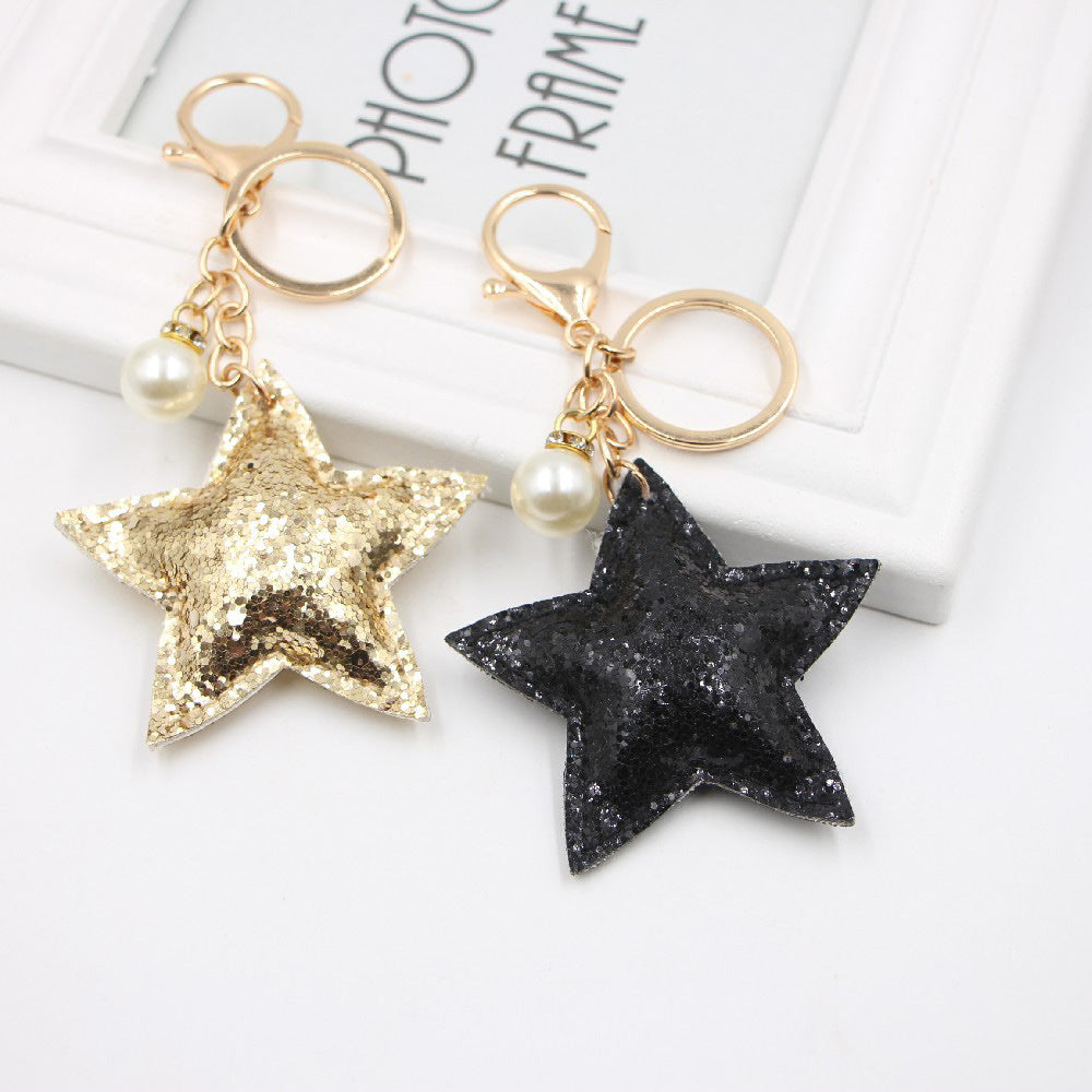 Wholesale PU Star Keychains