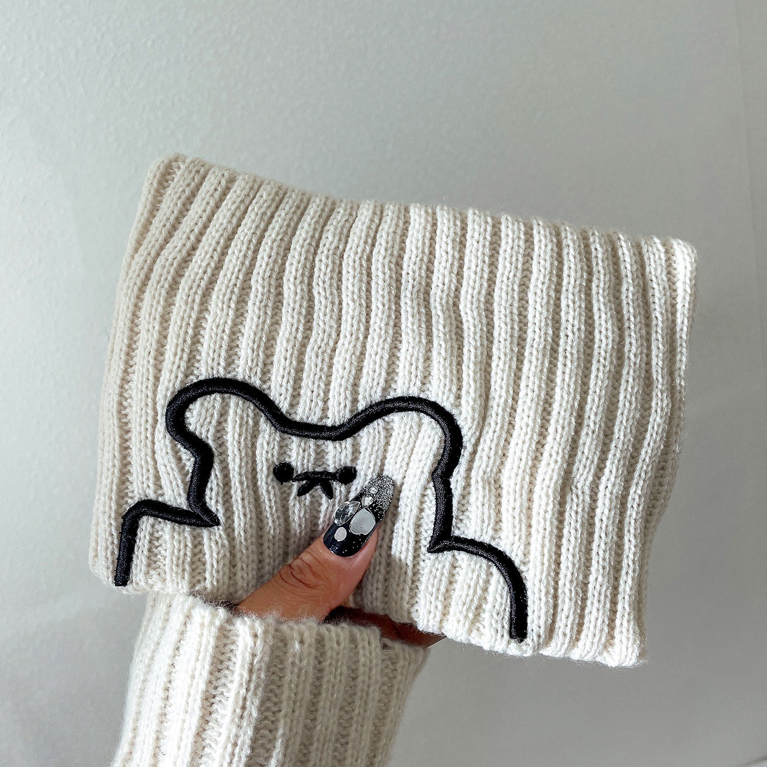 Wholesale 2023 Autumn and Winter Woolen Knitted Wide-brimmed Bear Headband