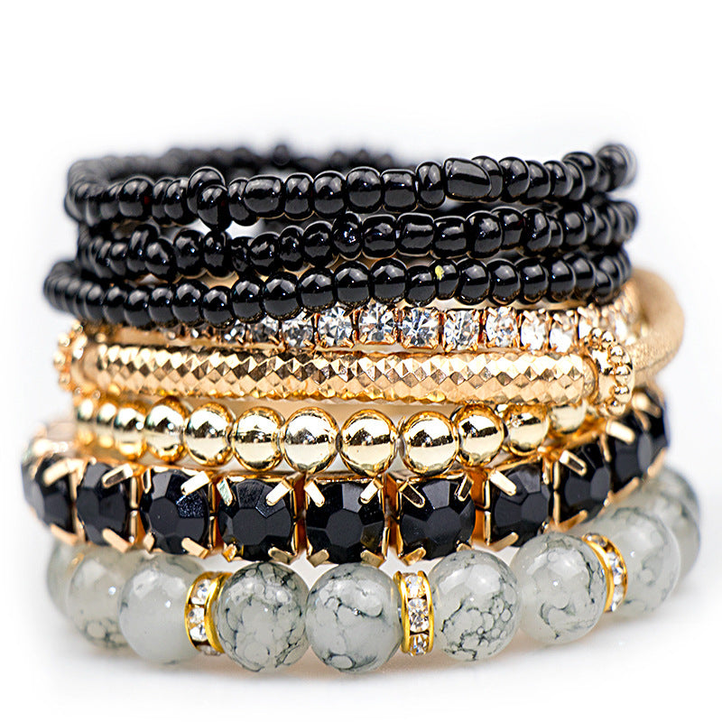 Wholesale Multi Layer Bohemian Hot Selling Trendy Creative Jewelry Glass Bead Bracelet