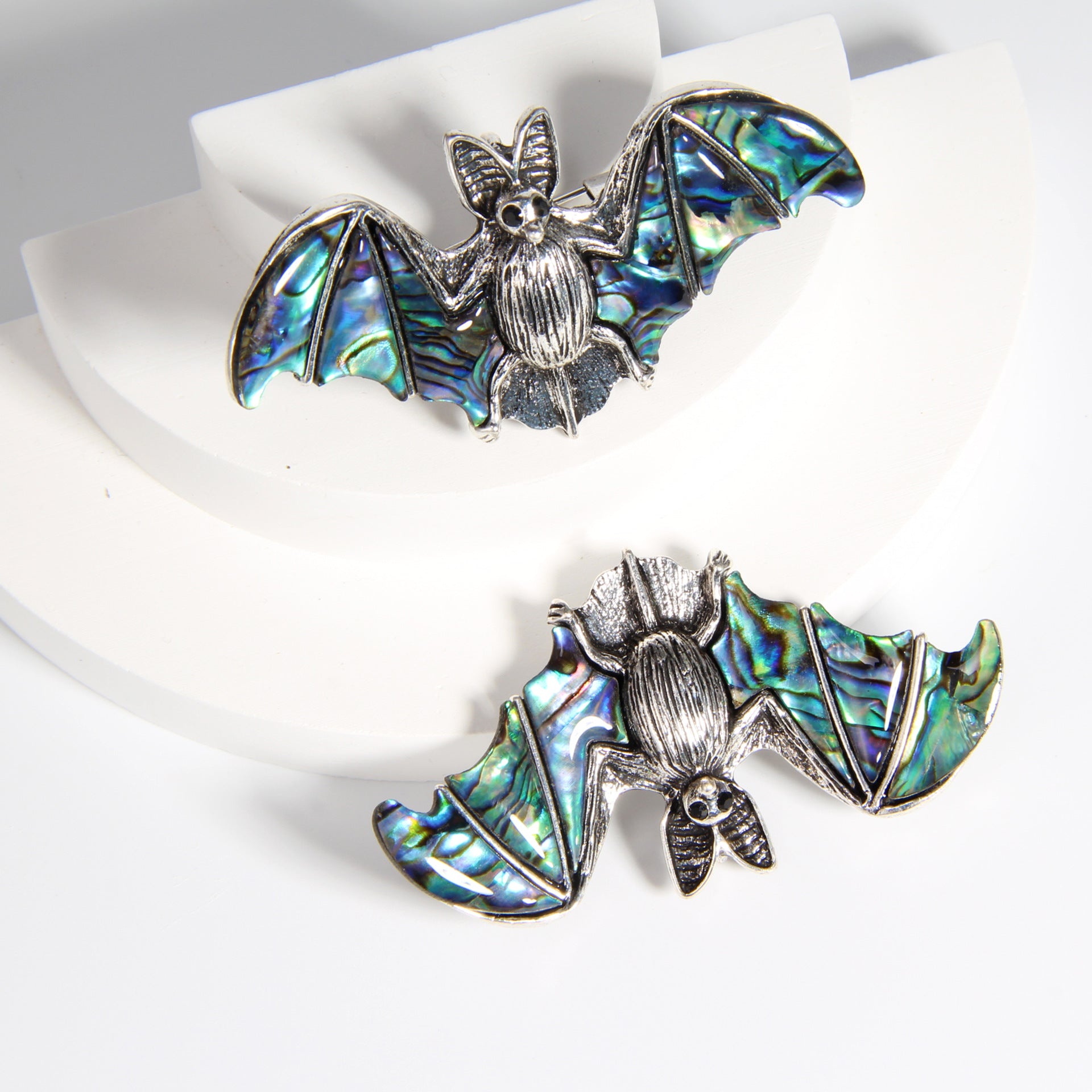 Wholesale Halloween Gothic Dark Bat Spider Shell Necklace