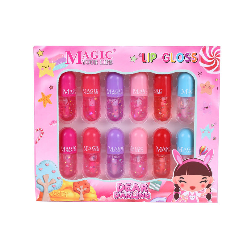 Wholesale 24PCS/PACK Plastic Bullet Glitter Lip Gloss