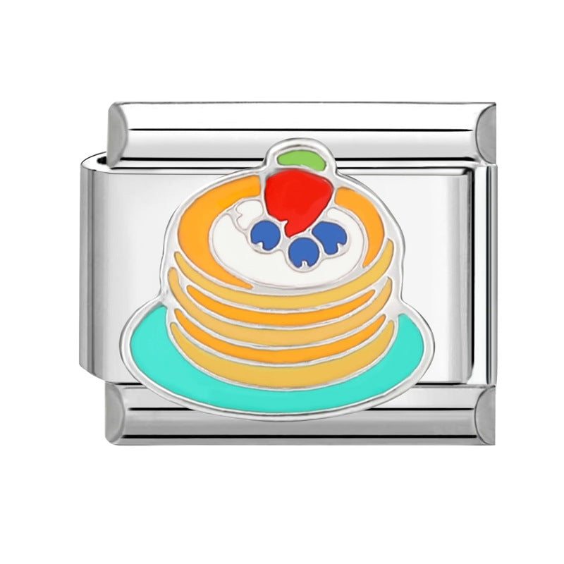 Wholesale DIY Creative Steel Bottom Personalized Retro Handmade Craft Bracelet Charms