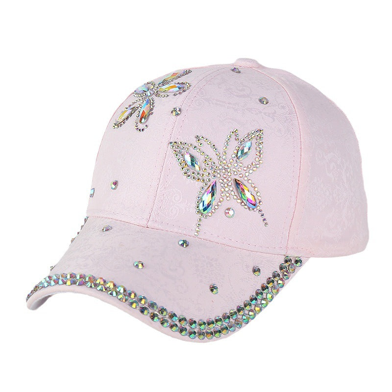 Wholesale Fabric Inlaid Diamond Bow Baseball Caps