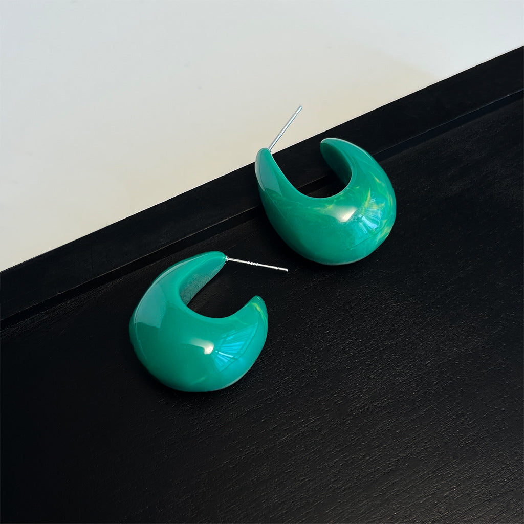 Wholesale Vintage emerald diverse shaped zircon earrings