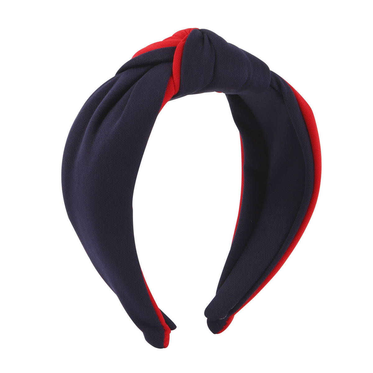 Wholesale Wide Edge Knotting and Color Blocking Fabric Hairbands