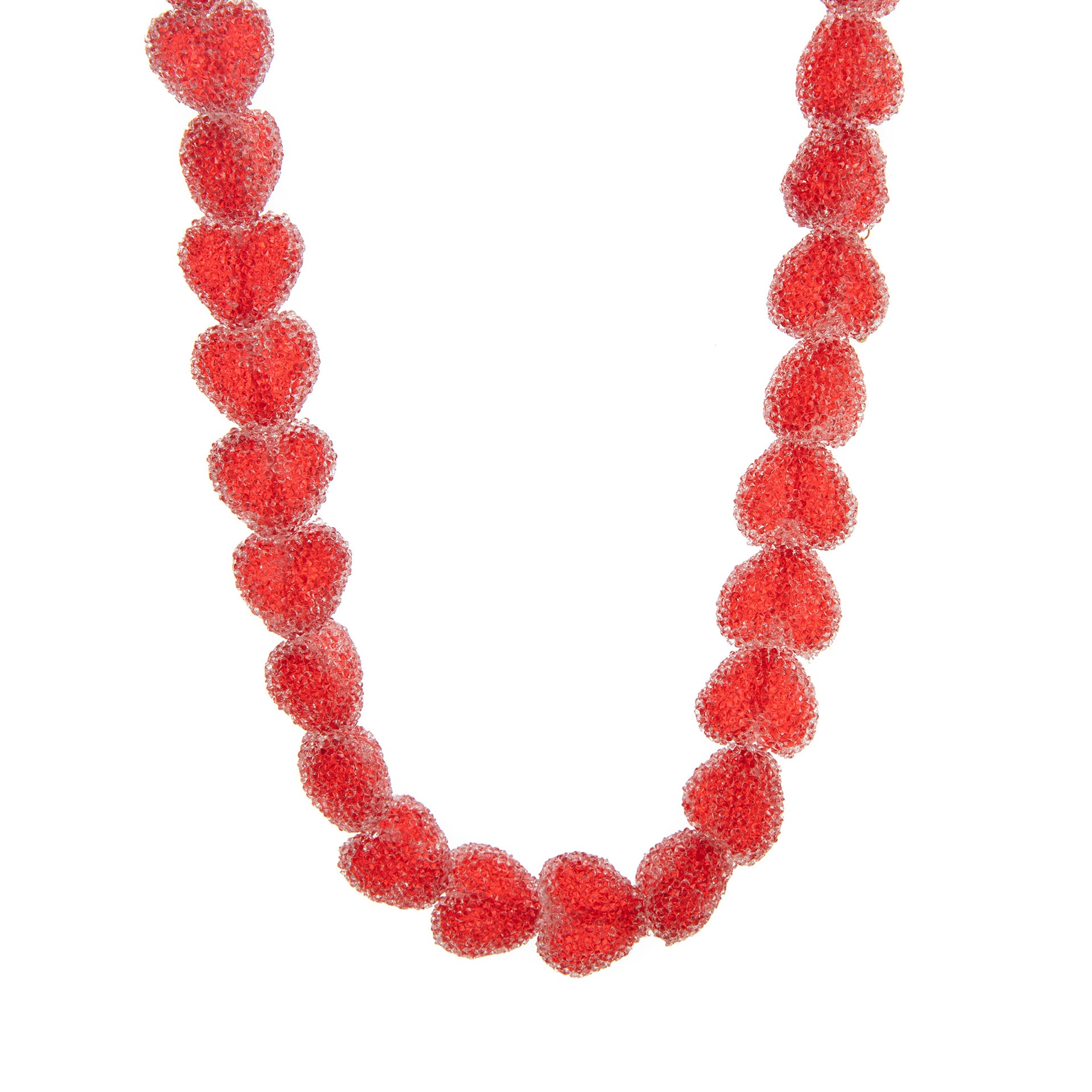 Wholesale Colorful Heart Cute Candy Resin Necklace  Earrings Jewelry Set