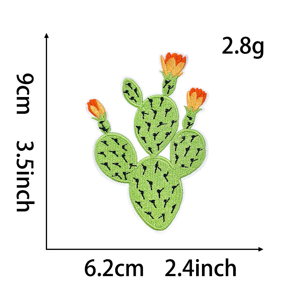 Wholesale Trendy Embroidered Plant Patches With Hot Melt Backing Cactus Sunflower Monstera Design For DIY et Decor And Boutique Craft Supply