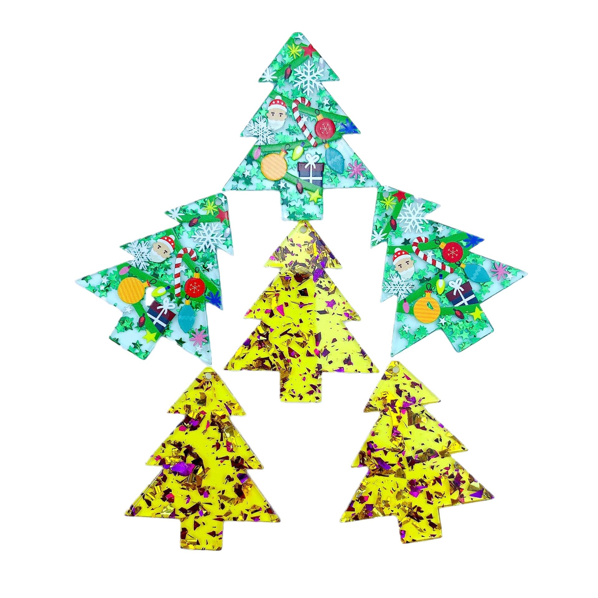 Wholesale 30pcs Christmas fresh Christmas tree earrings pendants