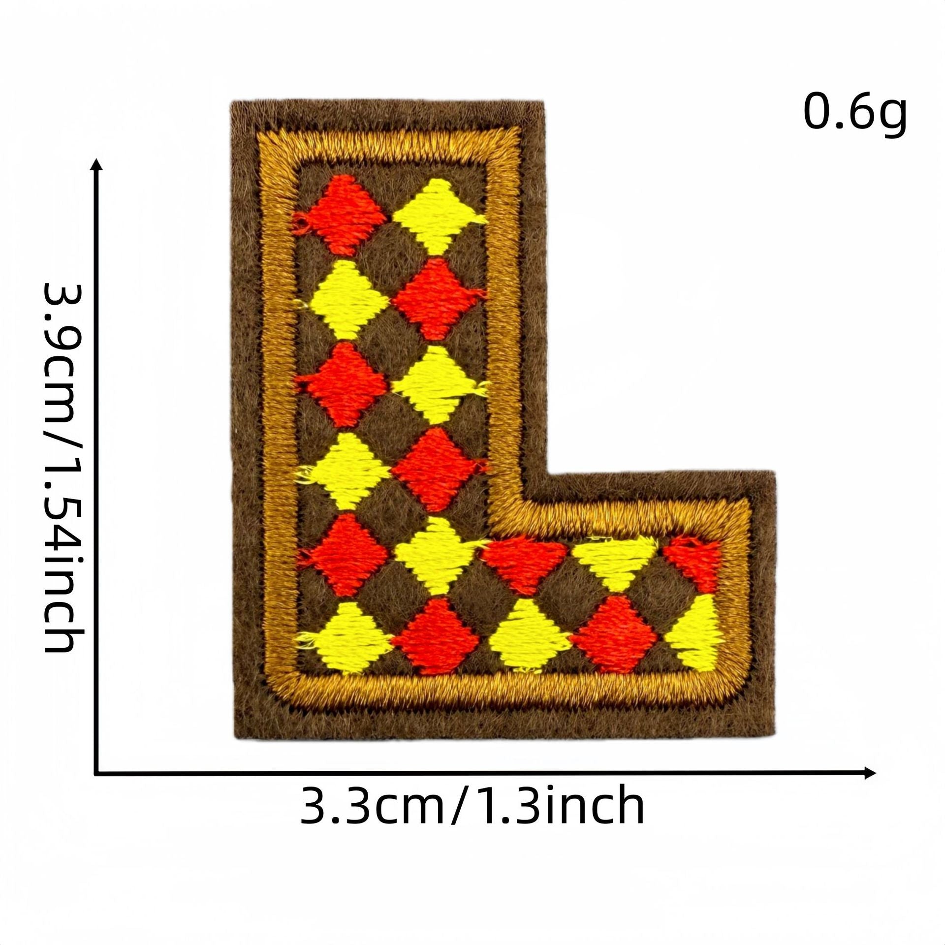 Wholesale Polyester Cartoon Alphabet Embroidery Patches Iron On DIY Clothing Bag Accessory