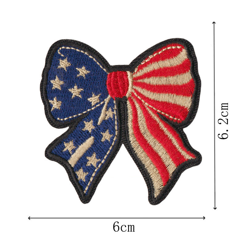 Wholesale Decorative Embroidered Patches 50 Piece Set With Liberty Bell Statue Of Liberty American Flag Design For Towels