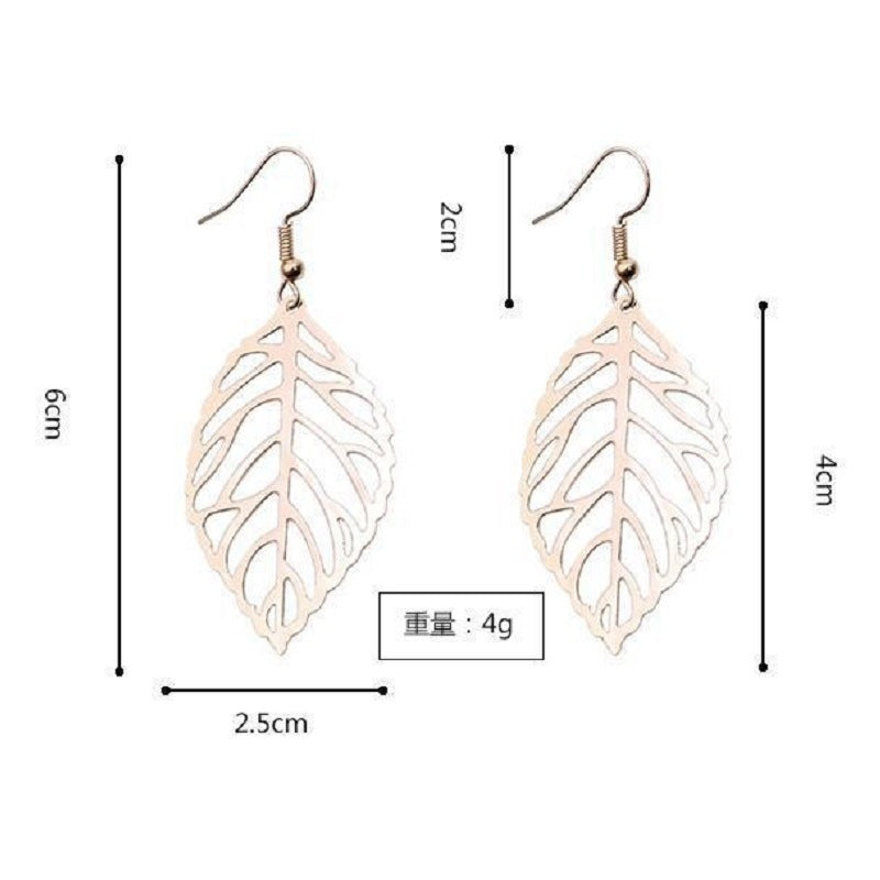 Wholesale leaf pendant earrings