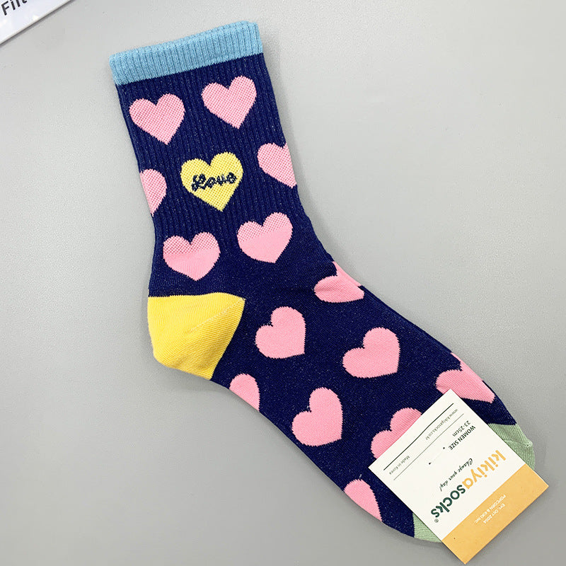 Wholesale Love Combination Women's Mid-tube Cotton Socks